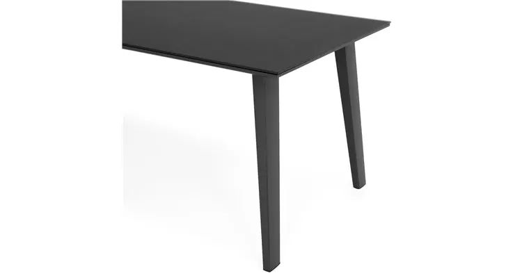 Masa din aluminiu pentru terasa ALBACETE L.152 l.90 H.75 negru — imaginea 4