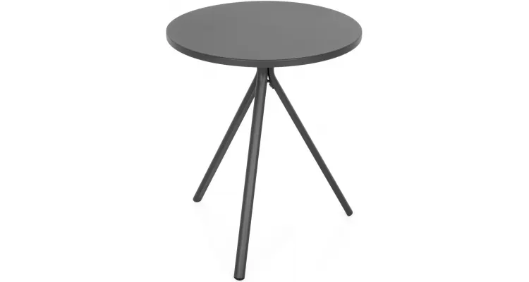 Masa rotunda exterior ELVAS H 74 x D 60 negru — imaginea 2