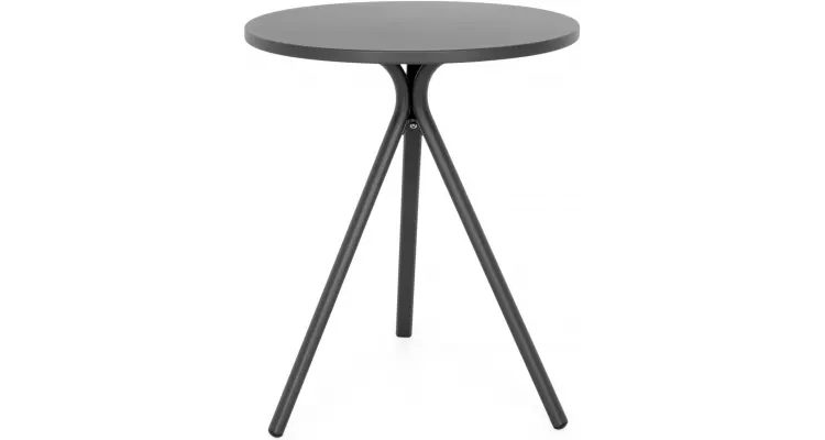 Masa rotunda exterior ELVAS H 74 x D 60 negru — imaginea 3