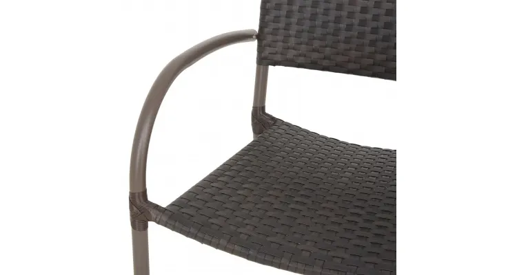 Scaun suprapozabil ALBACETE L 55 x l 68 x H 84 maro — imaginea 4