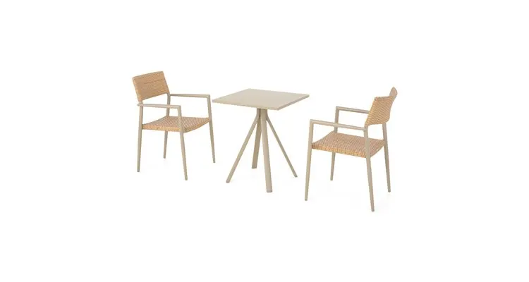 Set mobilier terasa gradina CORDOBA SORIA 2 scaune si masa — imaginea 3