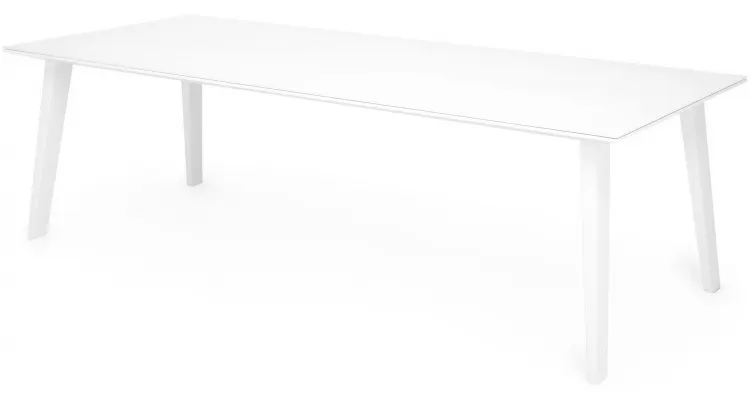 Set mobilier gradina 8 scaune si masa ALBACETE SORIA L 240 x l 100 x H 75 alb — imaginea 5
