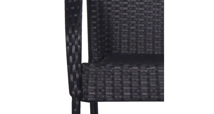 Set 4 scaune poliratan,negru — imaginea 4