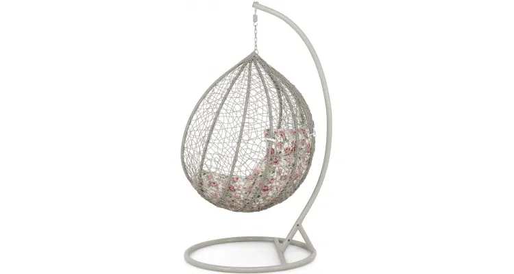 Leagan balansoar suspendat gradina Cocon BOWL L.103 x l 70 x H 122 gri — imaginea 5