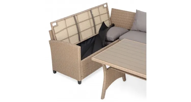 Set mobilier terasa Baxter, coltar cu spatiu depozitare — imaginea 5