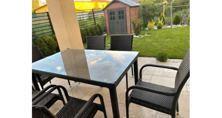 Set mobilier de gradina Sole, maro inchis — imaginea 3