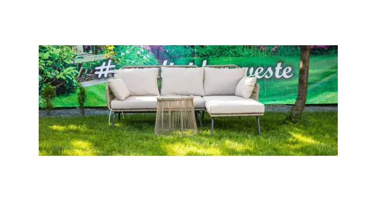 Set mobilier de terasa Nordic,gri — imaginea 2