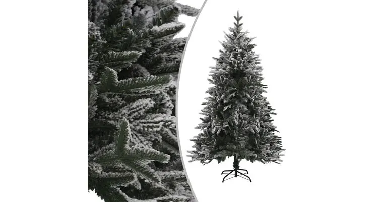 Pom de Craciun artificial cu zapada, verde, 240 cm, PVC — imaginea 2