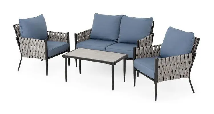 Set mobilier DOCKVIEW gradina/terasa, 2 fotolii, canapea si masuta — imaginea 2