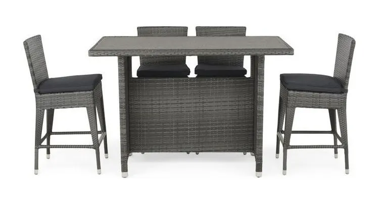Set mobilier CONTEMPO terasa/gradina, masa si scaune bar — imaginea 2