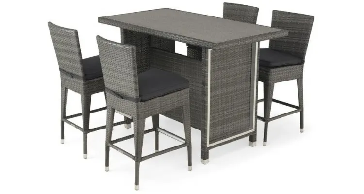 Set mobilier CONTEMPO terasa/gradina, masa si scaune bar — imaginea 5