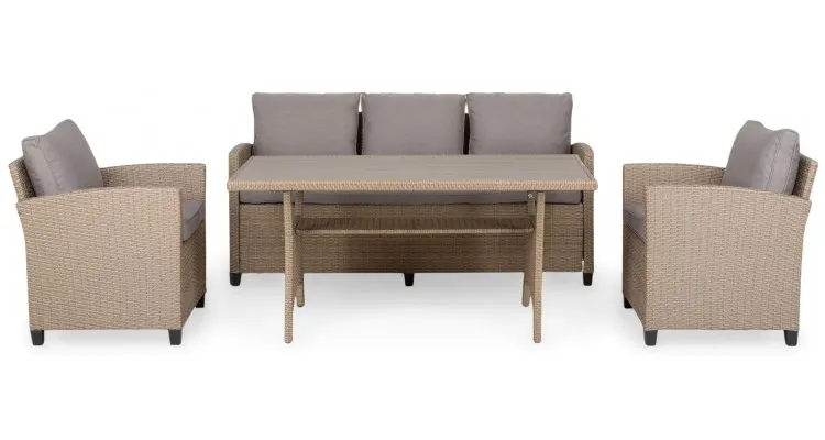 Set mobilier BAXTER terasa si gradina, 2 fotolii, canapea si masa — imaginea 2