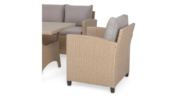 Set mobilier BAXTER terasa si gradina, 2 fotolii, canapea si masa — imaginea 3