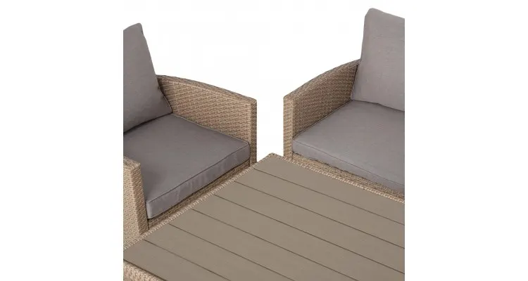 Set mobilier BAXTER terasa si gradina, 2 fotolii, canapea si masa — imaginea 4