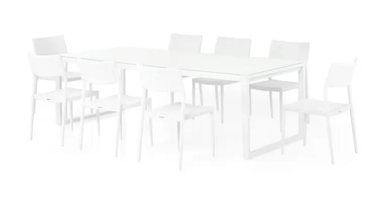 Set mobilier BELLUNO/SORIA terasa si gradina, 8 scaune si masa — imaginea 2