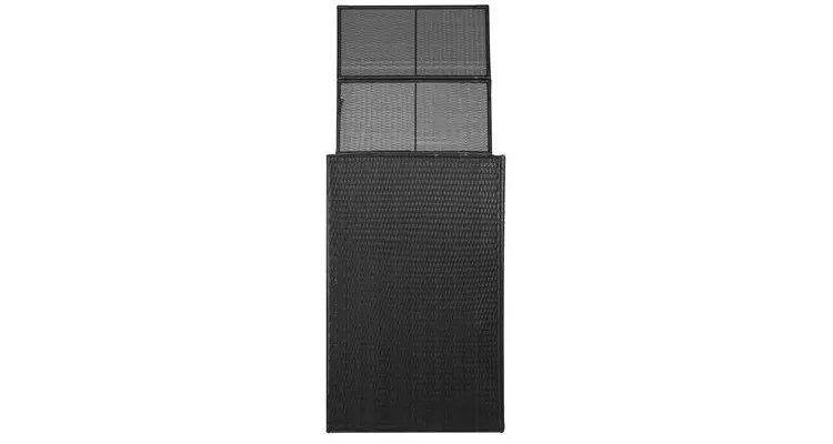 Magazie de pubela, negru, 76 x 78 x 120 cm, poliratan — imaginea 4