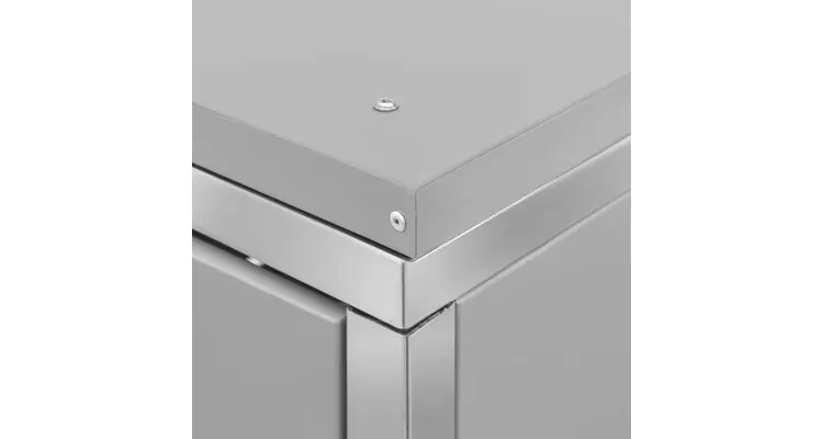 Magazie pentru doua pubele, 138x77,5x115,5 cm, otel inoxidabil — imaginea 4
