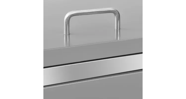 Magazie pentru patru pubele 276,5x77,5x115,5 cm otel inoxidabil — imaginea 4