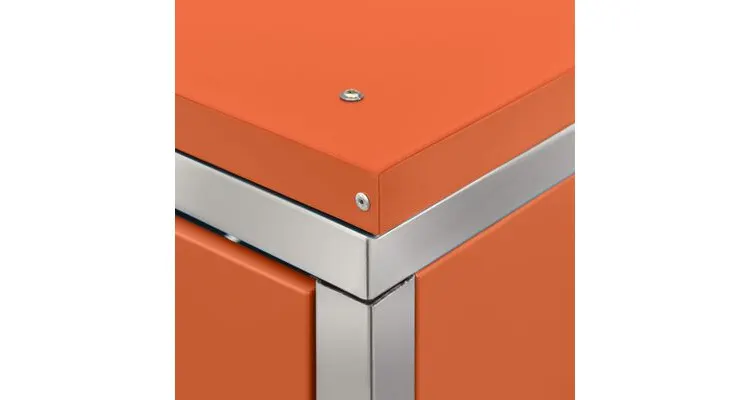 Magazie pentru doua pubele, 138x77,5x115,5 cm, otel inoxidabil — imaginea 4