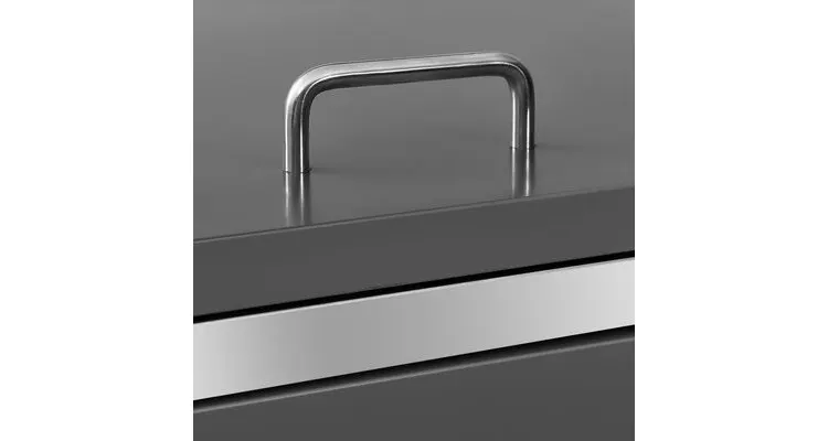 Magazie pentru trei pubele, 207x77,5x115 cm, otel inoxidabil — imaginea 4