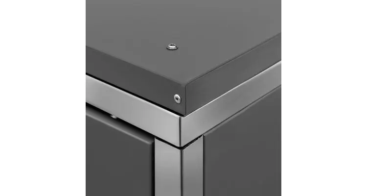 Magazie pentru trei pubele, 207x77,5x115 cm, otel inoxidabil — imaginea 5