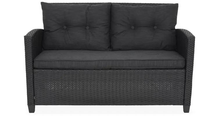 Set mobilier TOULOH terasa/gradina, canapea 2 locuri, 2 fotolii si masa — imaginea 4