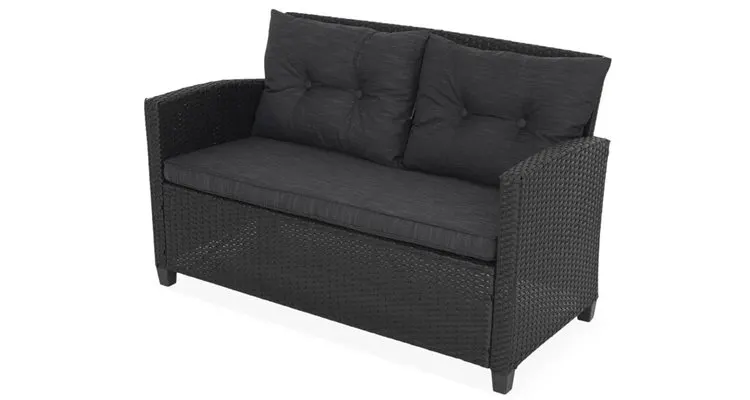 Set mobilier TOULOH terasa/gradina, canapea 2 locuri, 2 fotolii si masa — imaginea 5
