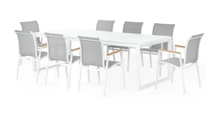 Set mobilier BELLUNO/STREAM terasa si gradina, 8 scaune si masa — imaginea 2