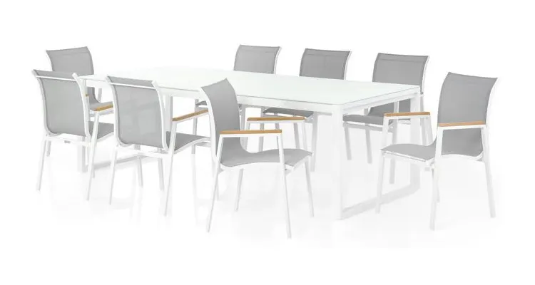 Set mobilier BELLUNO/STREAM terasa si gradina, 8 scaune si masa — imaginea 3