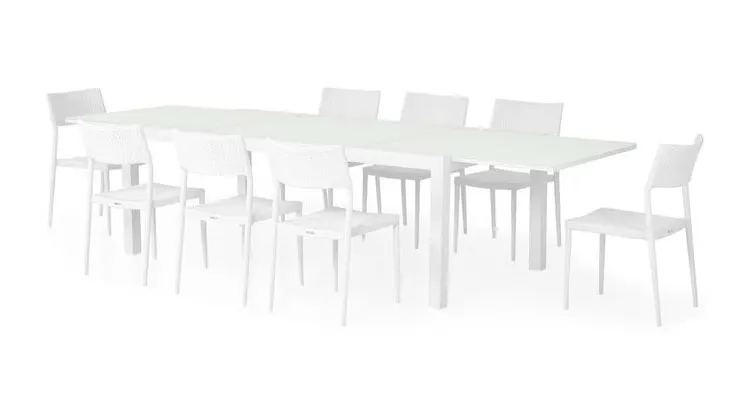 Set mobilier ARTIMES/SORIA terasa si gradina, 8 scaune si masa extensibila — imaginea 2