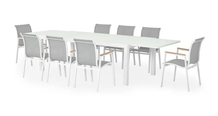 Set mobilier ARTIMES/STREAM terasa si gradina, 8 scaune si masa extensibila — imaginea 2
