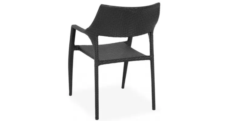 Scaun suprapozabil gradina/terasa GOLF,negru — imaginea 4