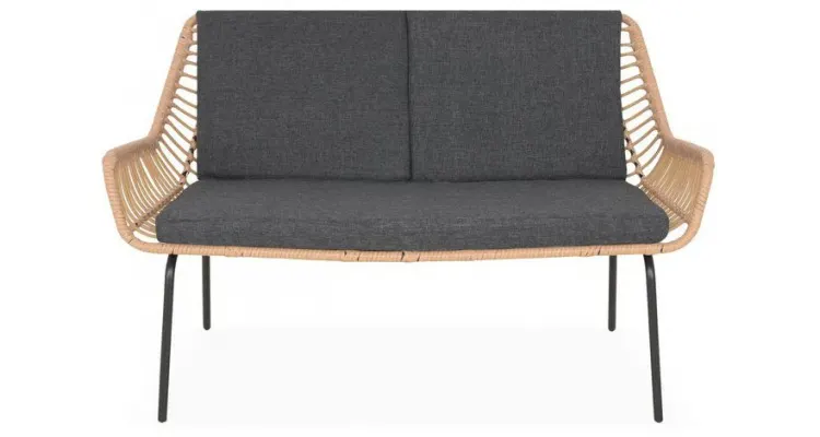 Set mobilier VISBY terasa/gradina, canapea 2 locuri, 2 fotolii si masuta — imaginea 4