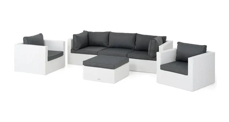 Set mobilier MIAMI gradina/terasa, canapea, fotolii si masuta/taburet — imaginea 2