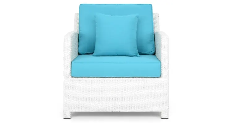 Set mobilier SAFIRA gradina/terasa, 2 fotolii, canapea, masuta cafea, taburet si masuta colt — imaginea 2