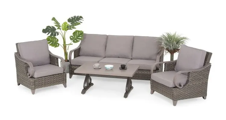 Set mobilier ANETTE terasa/gradina, 2 fotolii, canapea si masuta — imaginea 2