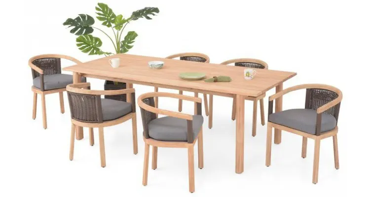 Set mobilier SALSA terasa/gradina, 6 scaune si masa — imaginea 2