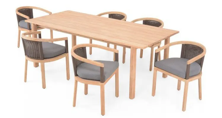 Set mobilier SALSA terasa/gradina, 6 scaune si masa — imaginea 3