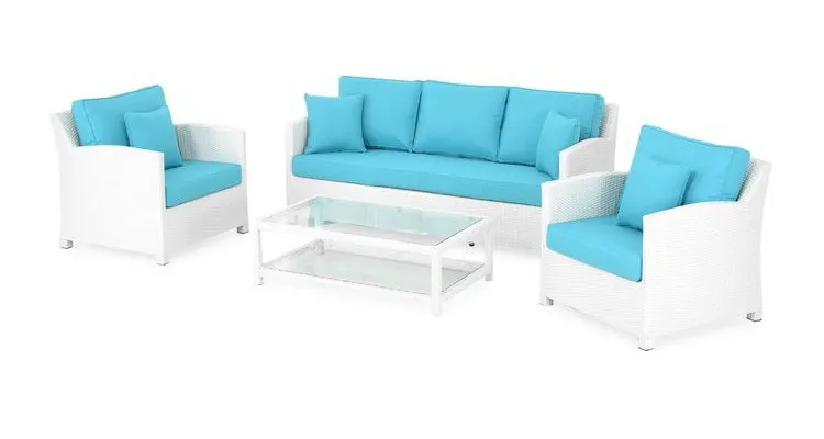 Set mobilier SAFIRA gradina/terasa, 2 fotolii, canapea si masuta — imaginea 5