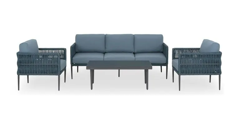 Set mobilier CLUB terasa/gradina, 2 fotolii, canapea si masuta — imaginea 2
