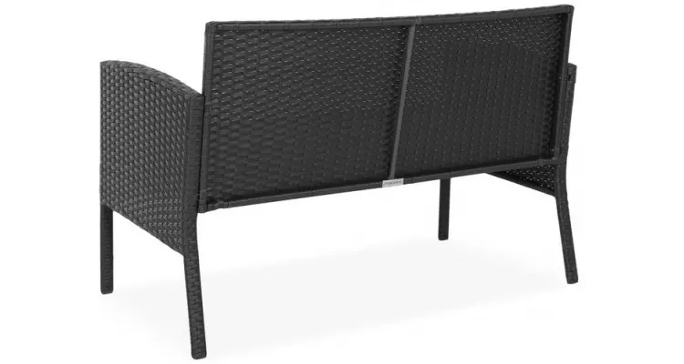 Set mobilier poliratan pentru terasa si gradina, 2 fotolii, canapea si masuta Laredo — imaginea 3