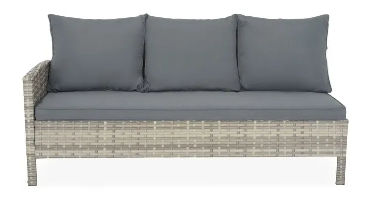 Set mobilier NANTES terasa/gradina, coltar, 3 taburete si masuta — imaginea 5