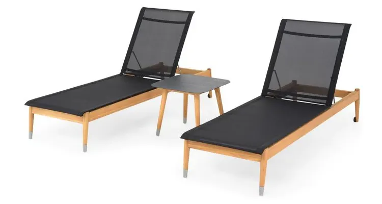 Set sezlonguri MENORCA, terasa sau piscina, 2 sezlonguri si masuta — imaginea 5