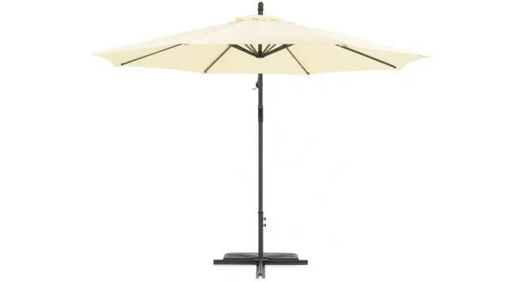 Umbrela rotunda LARISA, baza inclusa, D.300cm bej — imaginea 4