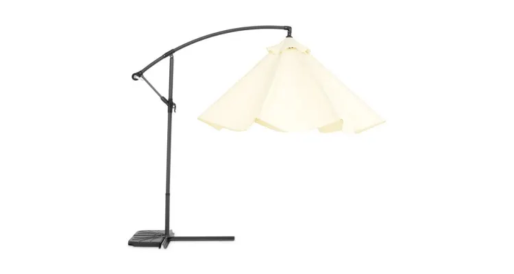 Umbrela rotunda LARISA, baza inclusa, D.300cm bej — imaginea 5