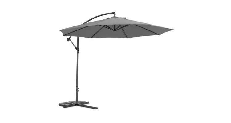Umbrela rotunda, baza inclusa, D.300 cm gri — imaginea 2