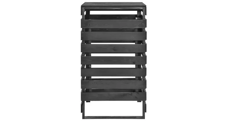 Magazie pentru pubela, 70x75x121 cm, lemn masiv de pin vopsit — imaginea 4