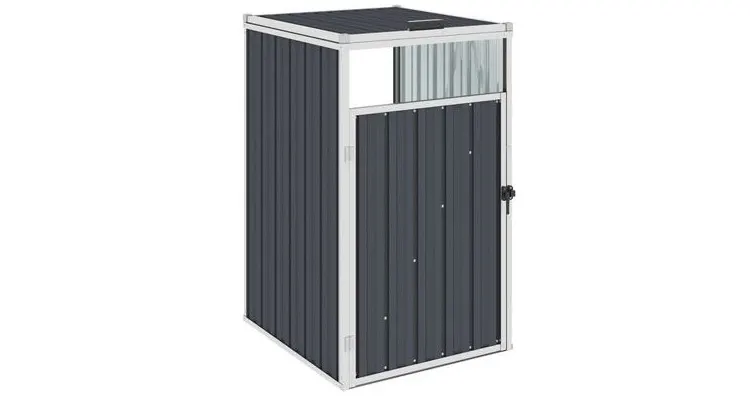 Magazie pentru pubela, antracit, 72 x 81 x 121 cm, otel