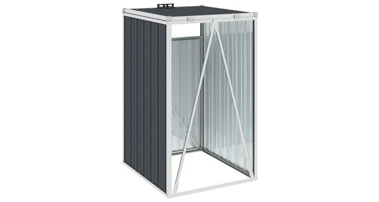 Magazie pentru pubela, antracit, 72 x 81 x 121 cm, otel — imaginea 4