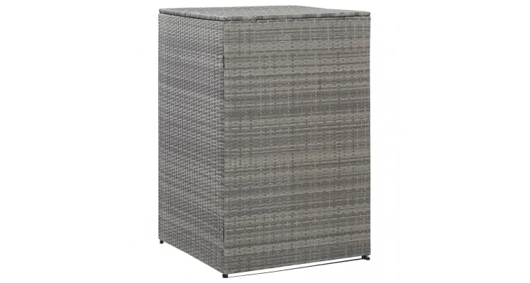 Magazie de pubela, gri, 76 x 78 x 120 cm, poliratan — imaginea 2